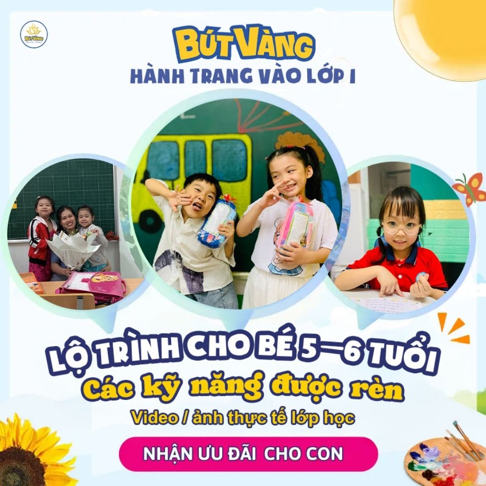 KHOÁ HÀNH TRANG (TIỀN TIỂU HỌC) – TRUNG TÂM BÚT VÀNG LONG BIÊN